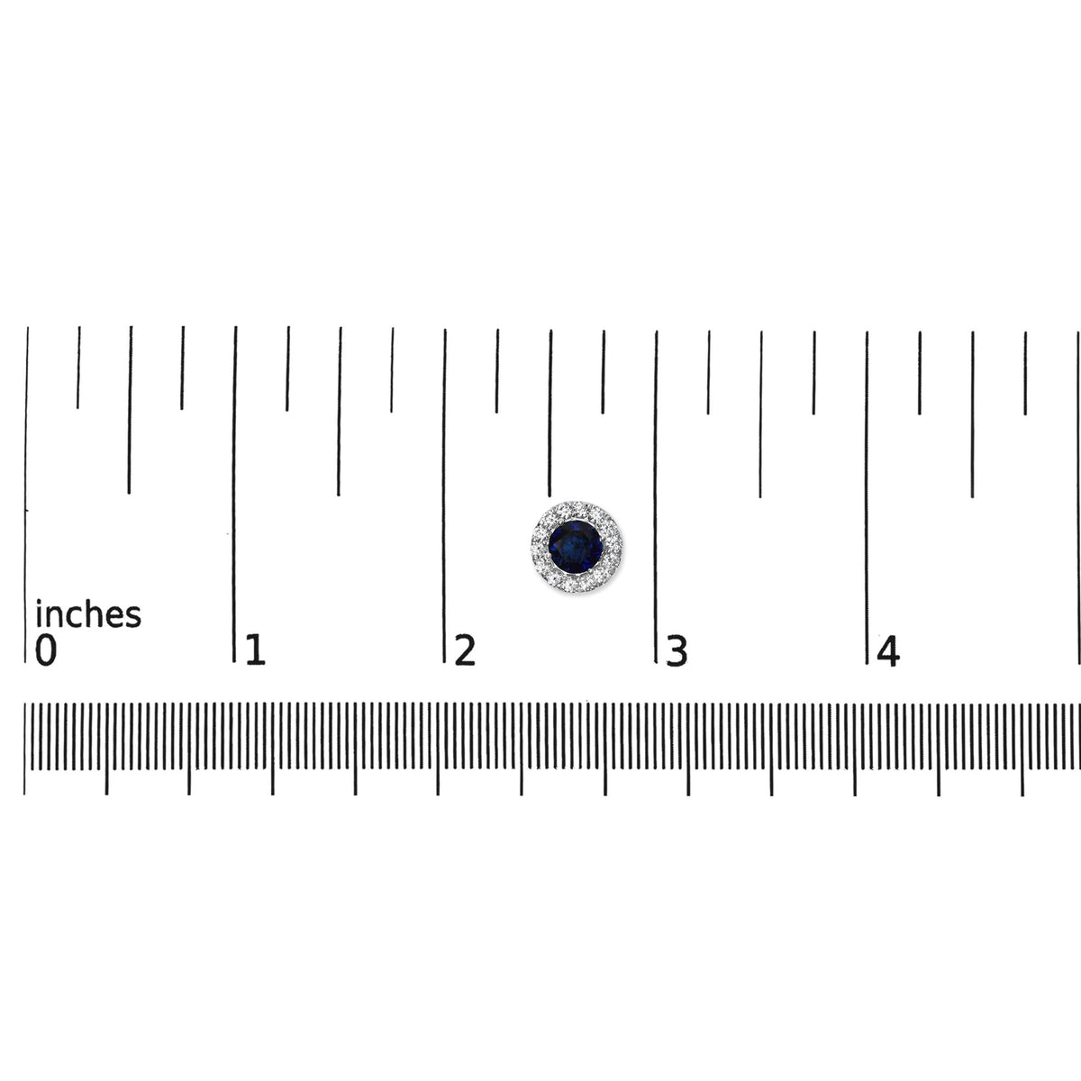 14K White Gold 3.0 Cttw Lab-Grown Blue Diamond Halo Stud Earrings (Blue & F-G Color, VS1-VS2 Clarity)