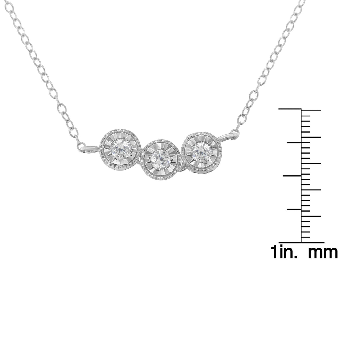 Sterling Silver Round Diamond Pendant Necklace (1/4 cttw, H-I Color, I2-I3 Clarity) - JackiEaslick