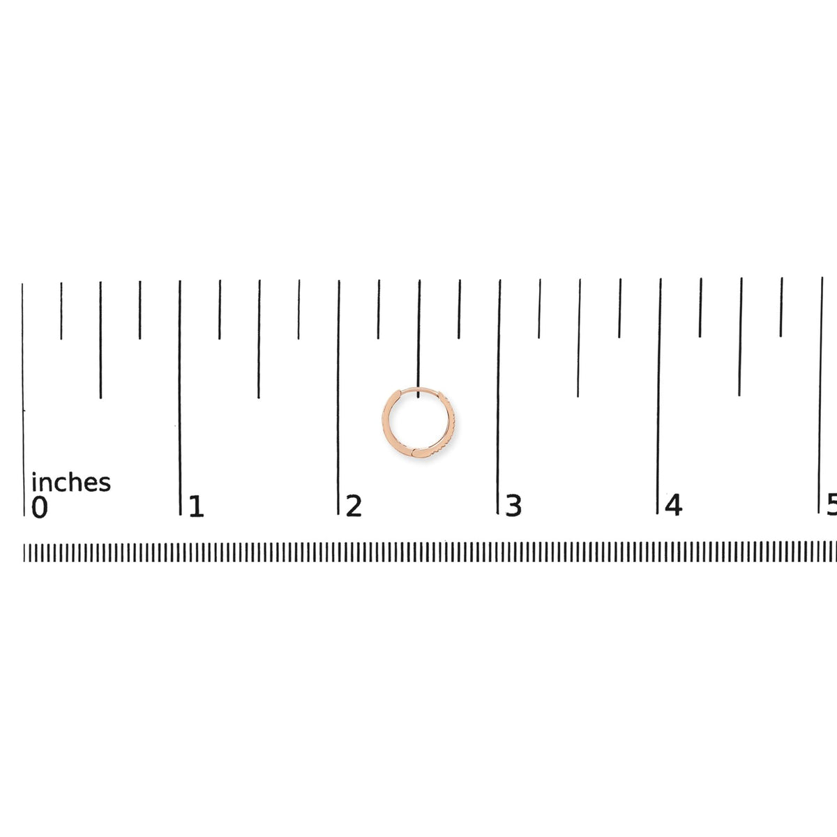 14K Gold 1/5 CTW Diamond Huggie Hoop Earrings