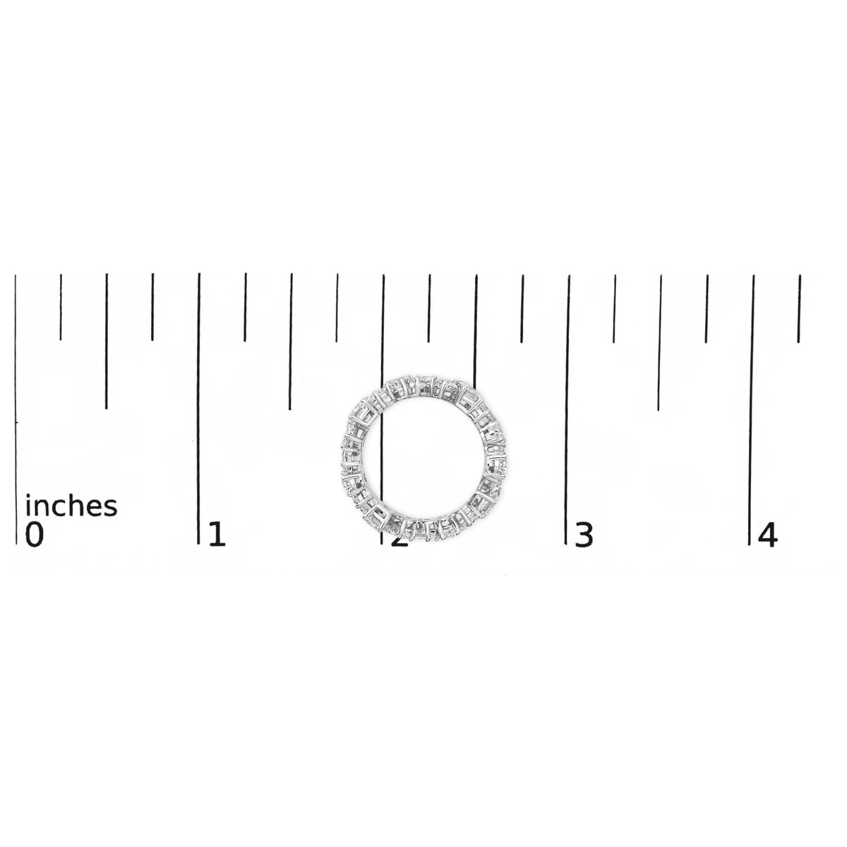 14K White Gold 3 1/3 Cttw Lab Grown Multi Shape Diamond Eternity Band Ring - Size 6
