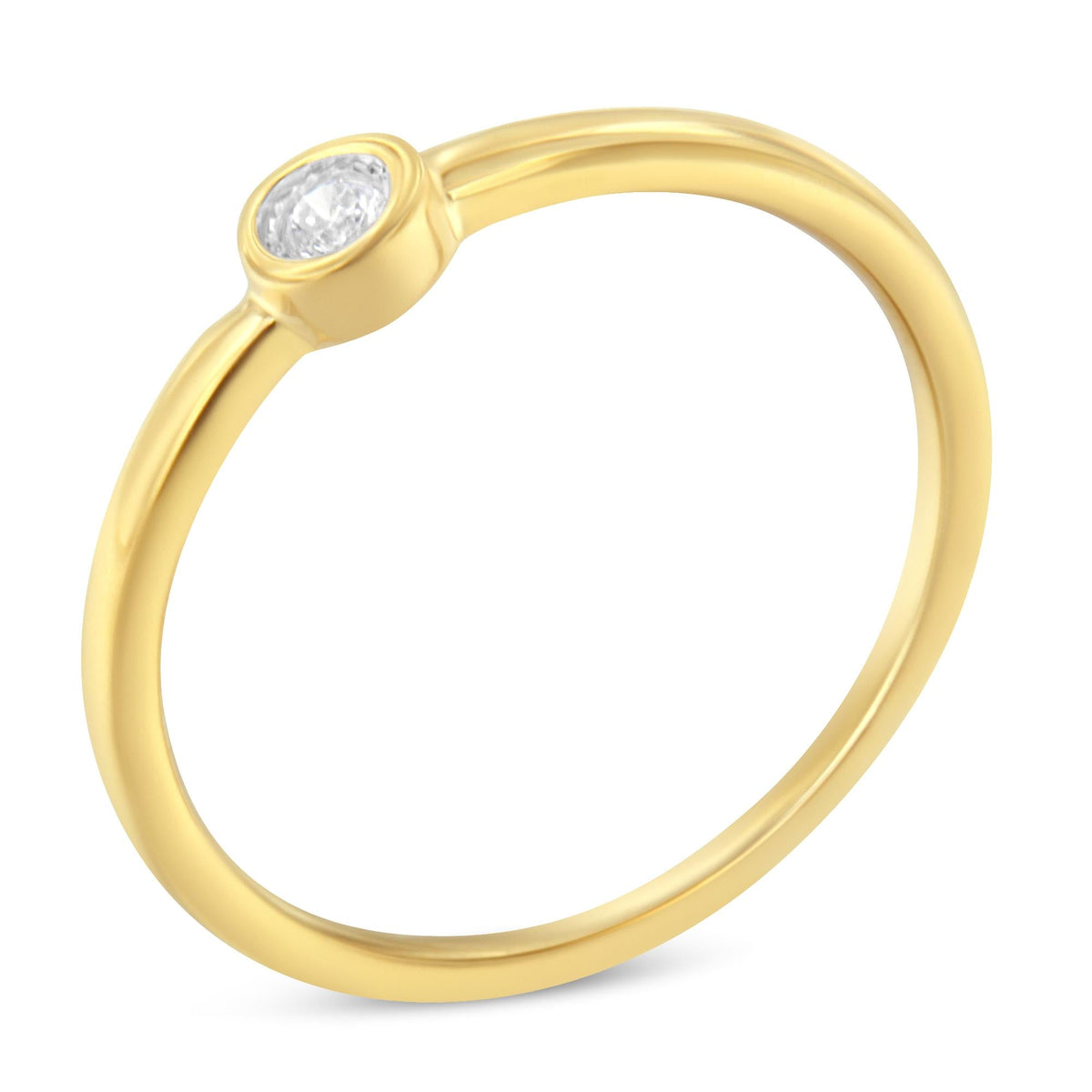 14K Yellow Gold Plated .925 Sterling Silver Miracle Set Diamond Ring (1/20 Cttw, J-K Color, I1-I2 Clarity) - JackiEaslick