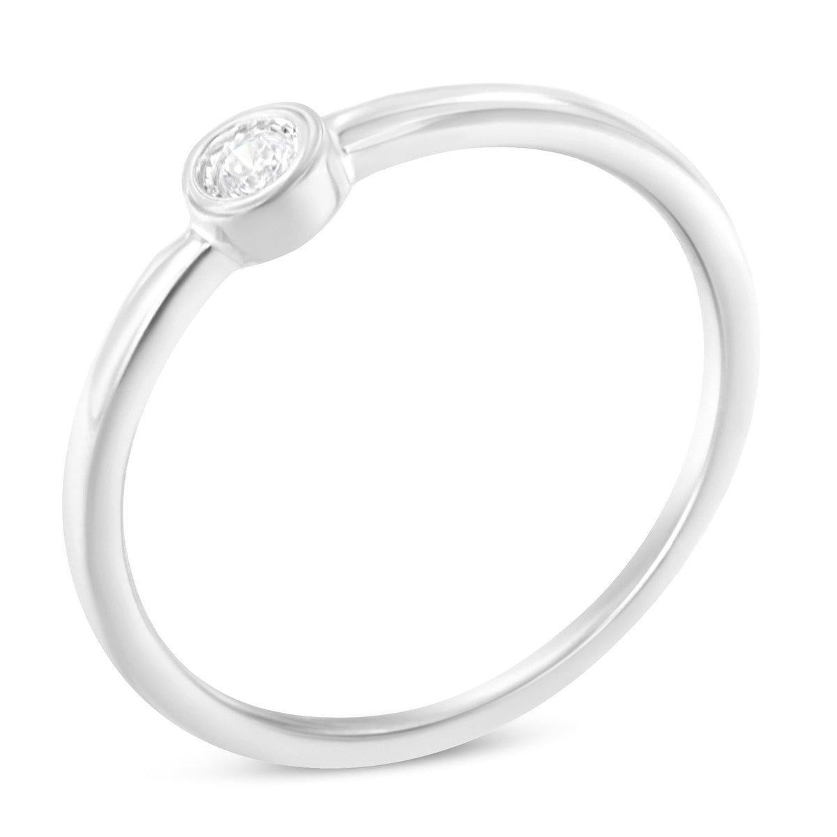 .925 Sterling Silver Miracle-Set Diamond Round Shaped Promise Ring (0.05 Cttw, J-K Color, I1-I2 Clarity) - JackiEaslick