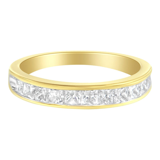 Women's 18K White Gold Princess Cut Diamond Band Ring (1 cttw, G-H Color, SI1-SI2 Clarity) - JackiEaslick