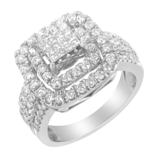 14KT White Gold Diamond Cocktail Ring (1 1/2 cttw, H-I Color, SI2-I1 Clarity) - JackiEaslick