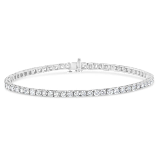 IGI Certified Diamond 14K White Gold Classic 7” Tennis Bracelet - Choice of Carat Weights - JackiEaslick