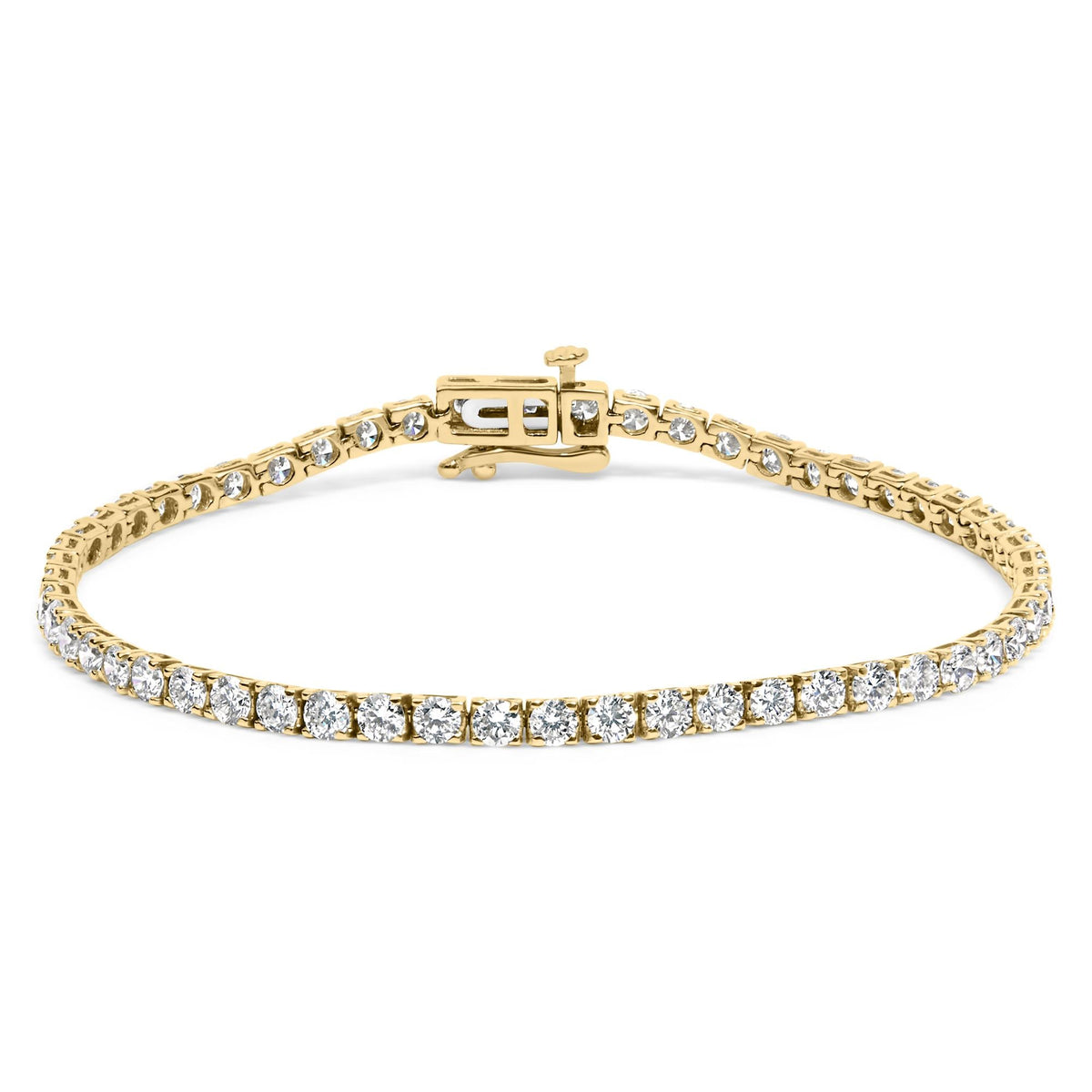 14K Gold 5.0 Cttw Lab Grown Diamond Tennis Bracelet (F-G Color, VS1-VS2 Clarity) - 7.25" Inches