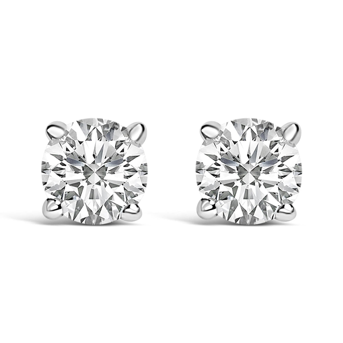 14K Gold 1/2 Cttw Lab Grown Diamond Solitaire Stud Earrings