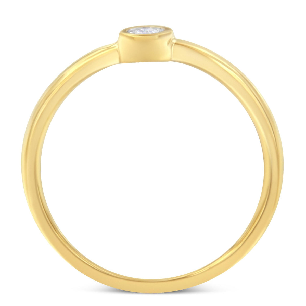 14K Yellow Gold Plated .925 Sterling Silver Miracle Set Diamond Ring (1/20 Cttw, J-K Color, I1-I2 Clarity) - JackiEaslick