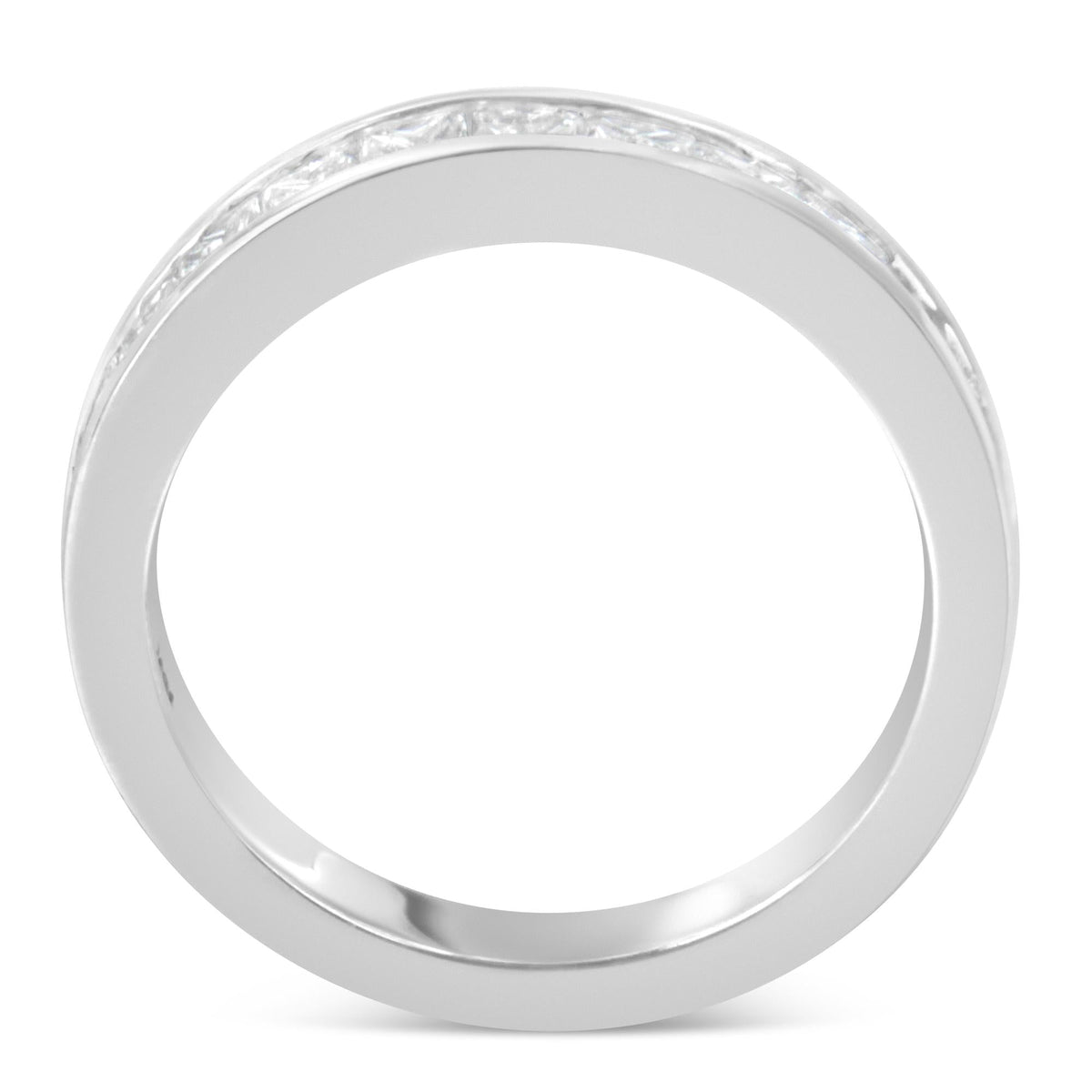 Women's 18K White Gold Princess Cut Diamond Band Ring (1 Cttw, G-H Color, SI1-SI2 Clarity) - JackiEaslick