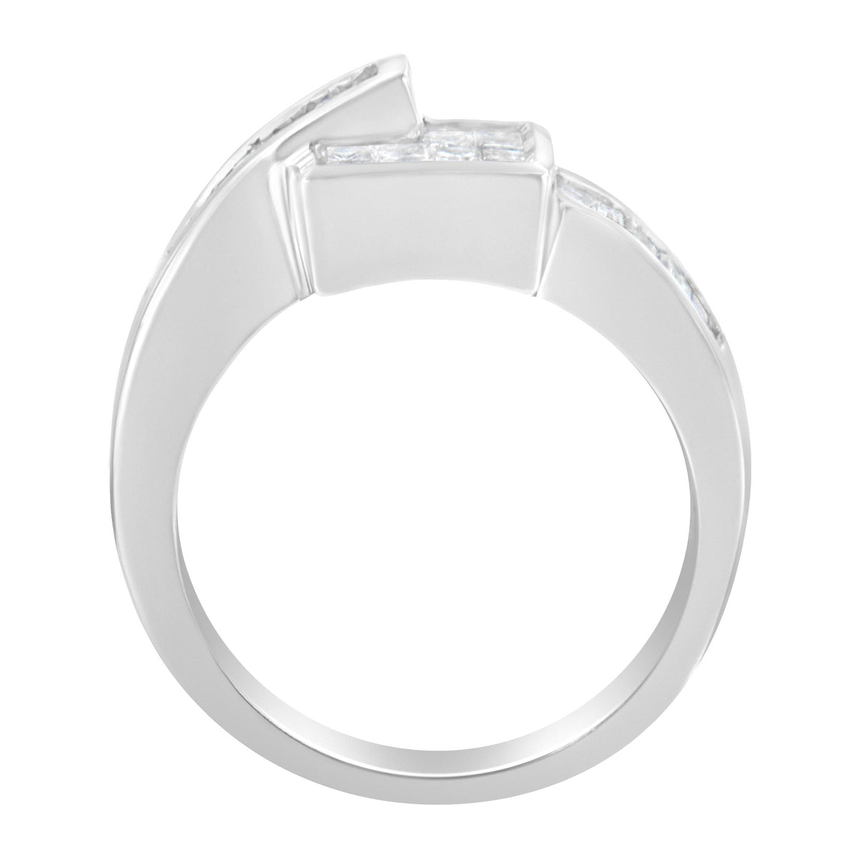 14K White Gold Princess and Baguette-cut Diamond Ring (1 1/3 Cttw, G-H Color, SI2-I1 Clarity) - JackiEaslick