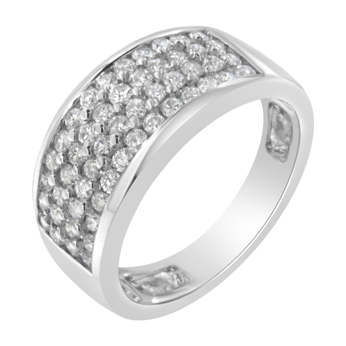 14K White Gold Round Cut Diamond Ring (1.0 Cttw, H-I Color, SI2-I1 Clarity) - JackiEaslick