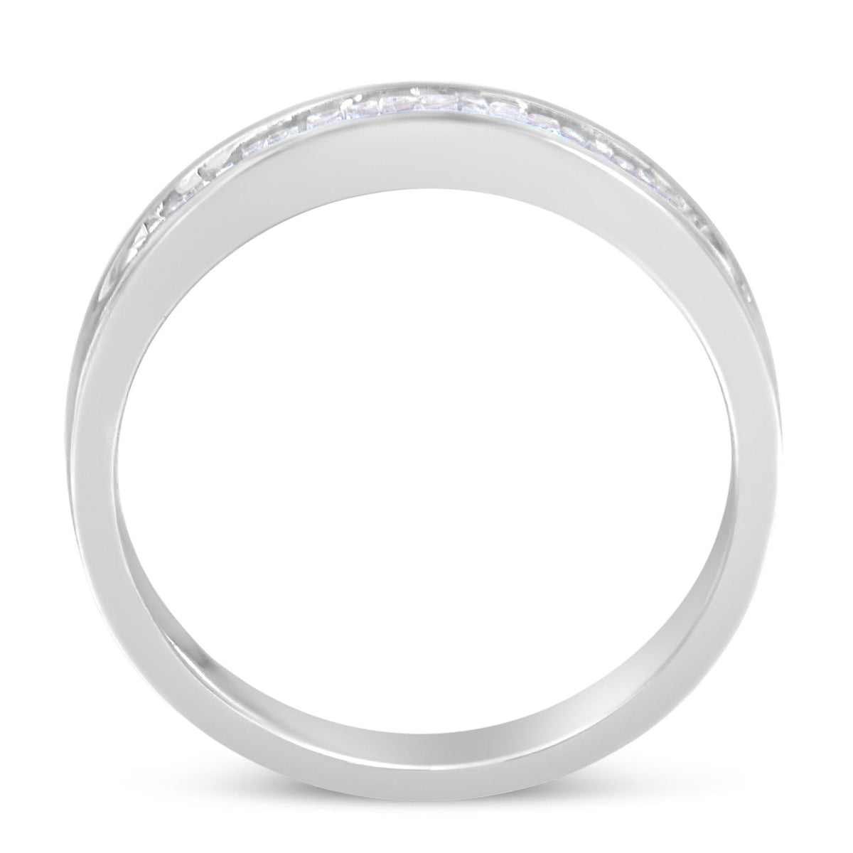 .925 Sterling Silver 1/5 Cttw Diamond Channel-Set Stackable Band Ring (H-I Color, I1-I2 Clarity) - JackiEaslick