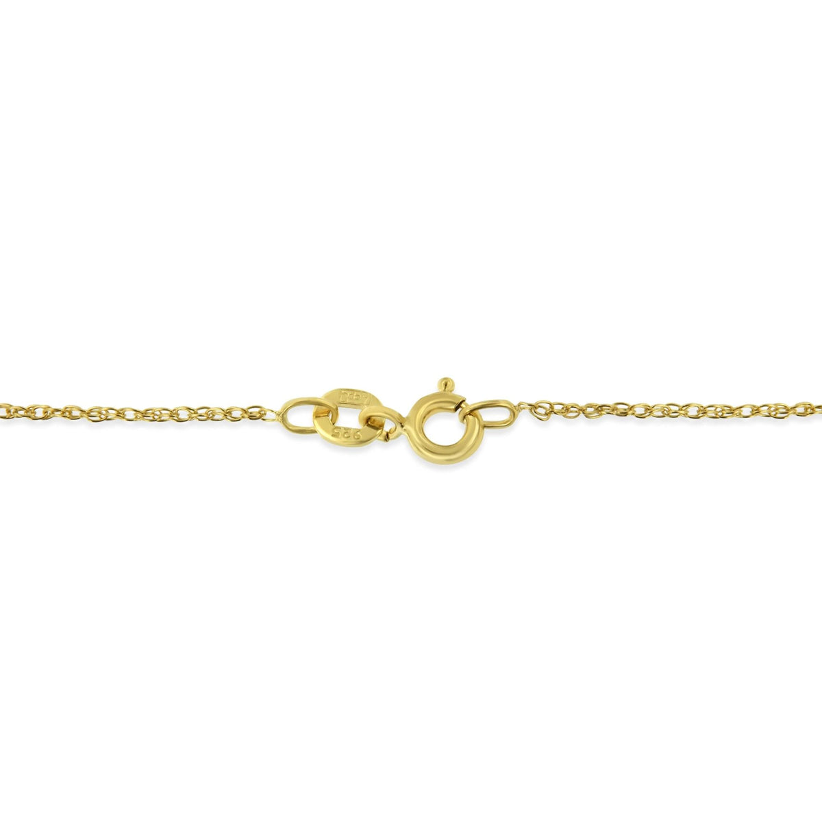 10K Yellow Gold over .925 Sterling Silver Diamond Accented Heart Angel Wing Key to Heaven 18" Rope Chain Pendant Necklace (H-I Color, I2-I3 Clarity)