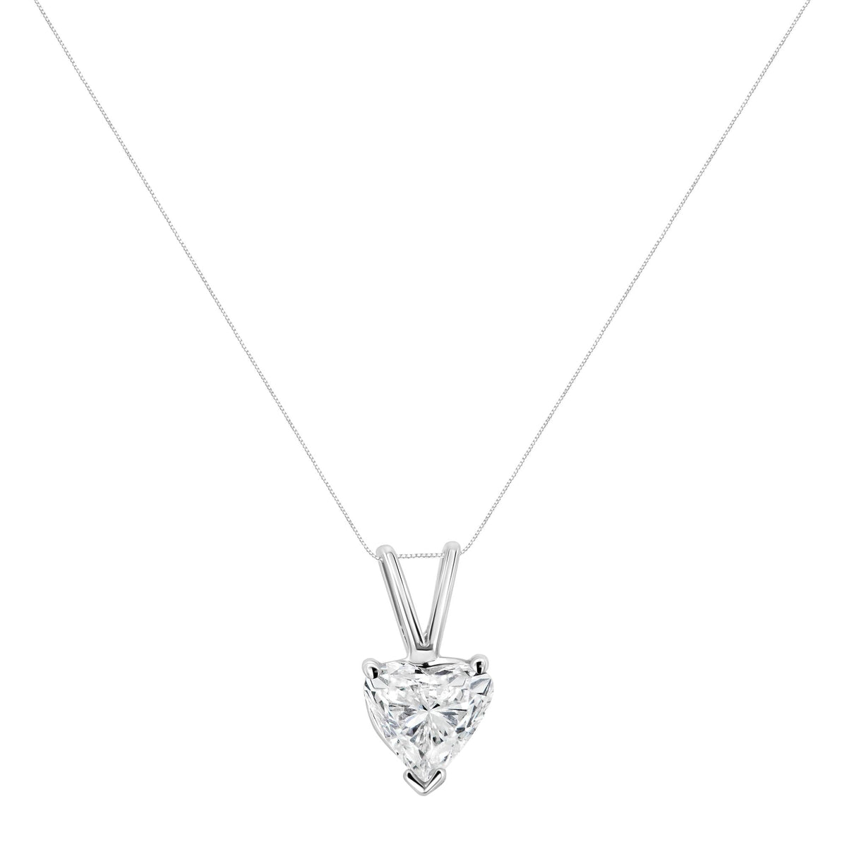 10K White Gold Diamond 3 Stone Trio Heart Stud Earring (I-J Color, I1-I2 Clarity)