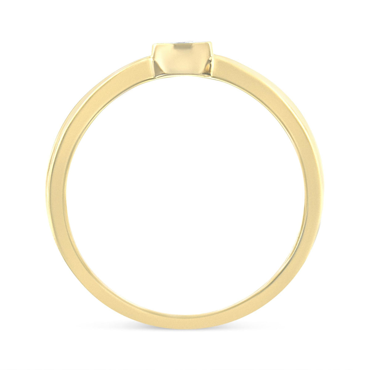 14K Yellow Gold Plated .925 Sterling Silver Miracle Set Diamond Accent Oval Shape Promise Ring (J-K Color, I1-I2 Clarity) - JackiEaslick
