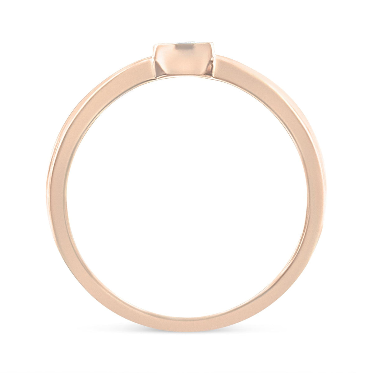 14K Rose Gold Plated .925 Sterling Silver 1/20 Cttw Miracle Set Diamond Ring (J-K Color, I1-I2 Clarity) - JackiEaslick