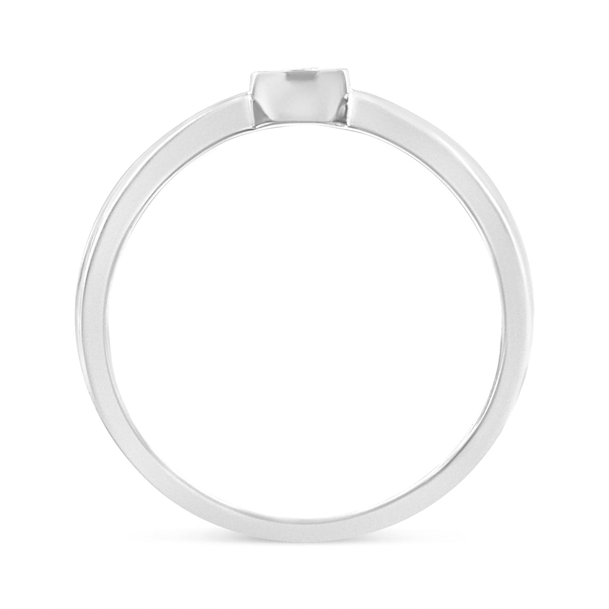 .925 Sterling Silver 1/20 Cttw Miracle Set Diamond Oval Shaped Promise Ring (J-K Color, I1-I2 Clarity) - JackiEaslick