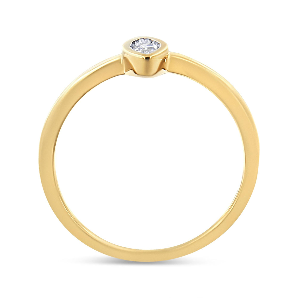 14K Yellow Gold Plated .925 Sterling Silver 1/20 Cttw Miracle Set Diamond Ring (J-K Color, I1-I2 Clarity) - JackiEaslick