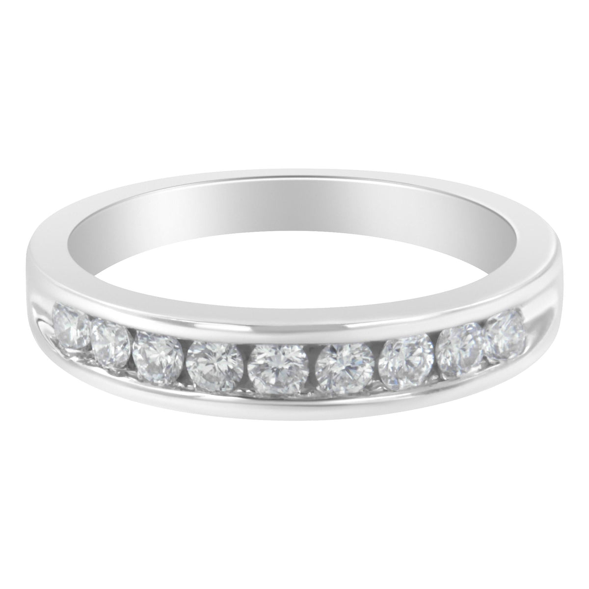 18K White Gold Round-Cut Diamond Ring (1/2 cttw, H-I Color, SI2-I1 Clarity) - JackiEaslick