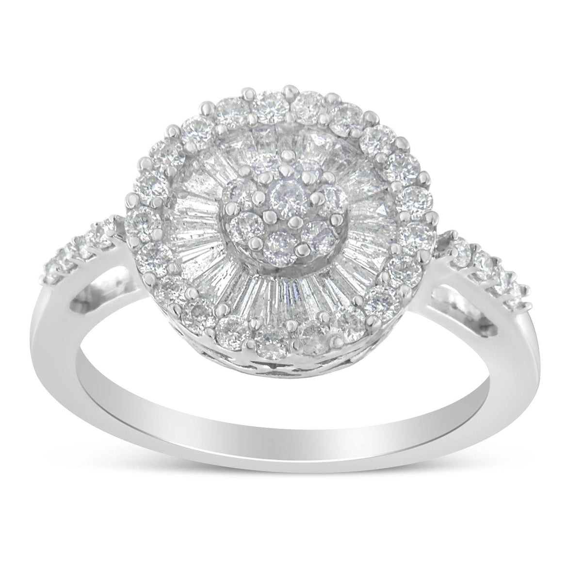 10KT White Gold Diamond Cocktail Ring (1 cttw, H-I Color, SI2-I1 Clarity) - JackiEaslick