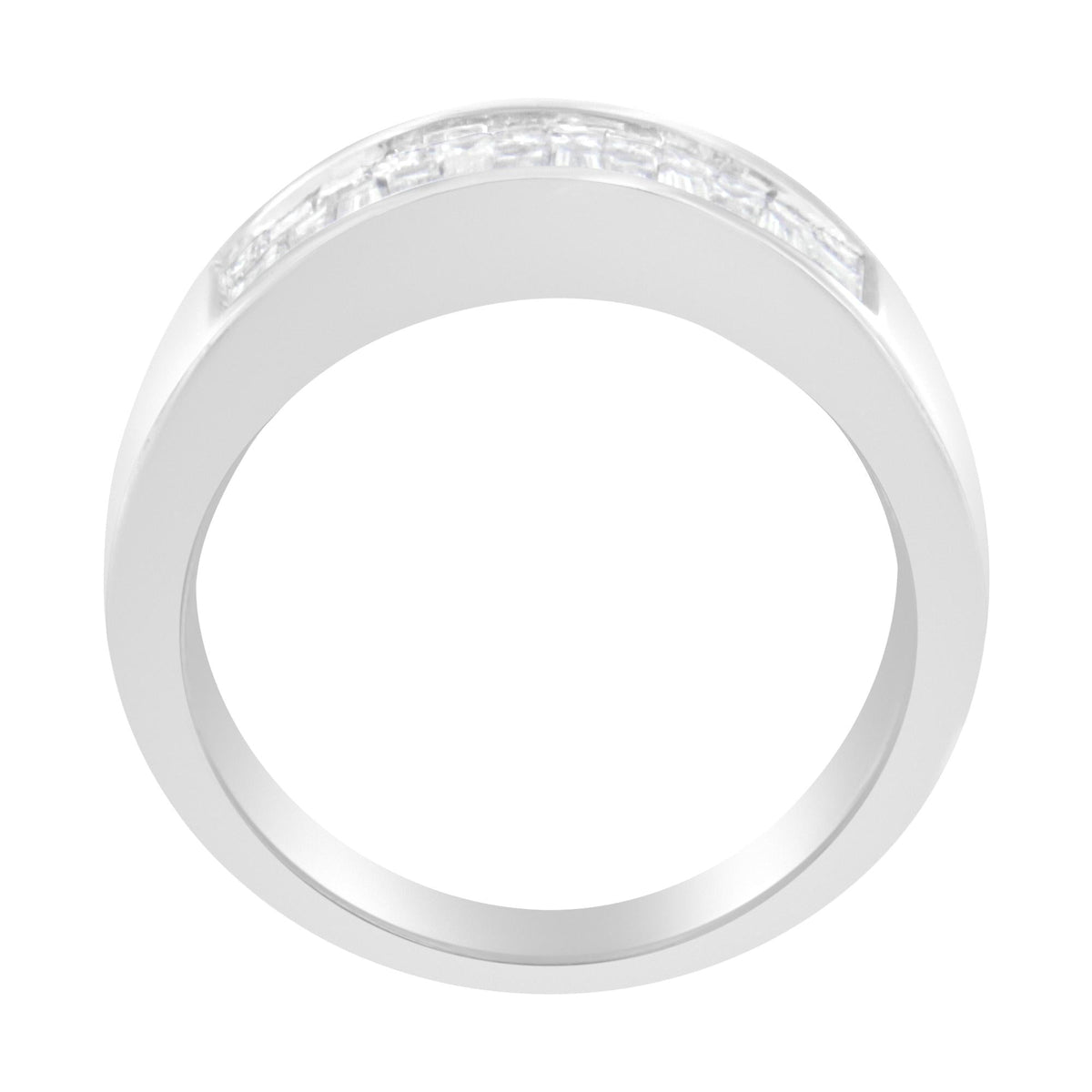 14K White Gold Princess and Baguette-cut Diamond Ring (1.0 Cttw, H-I Color, VS2-SI1 Clarity) - JackiEaslick