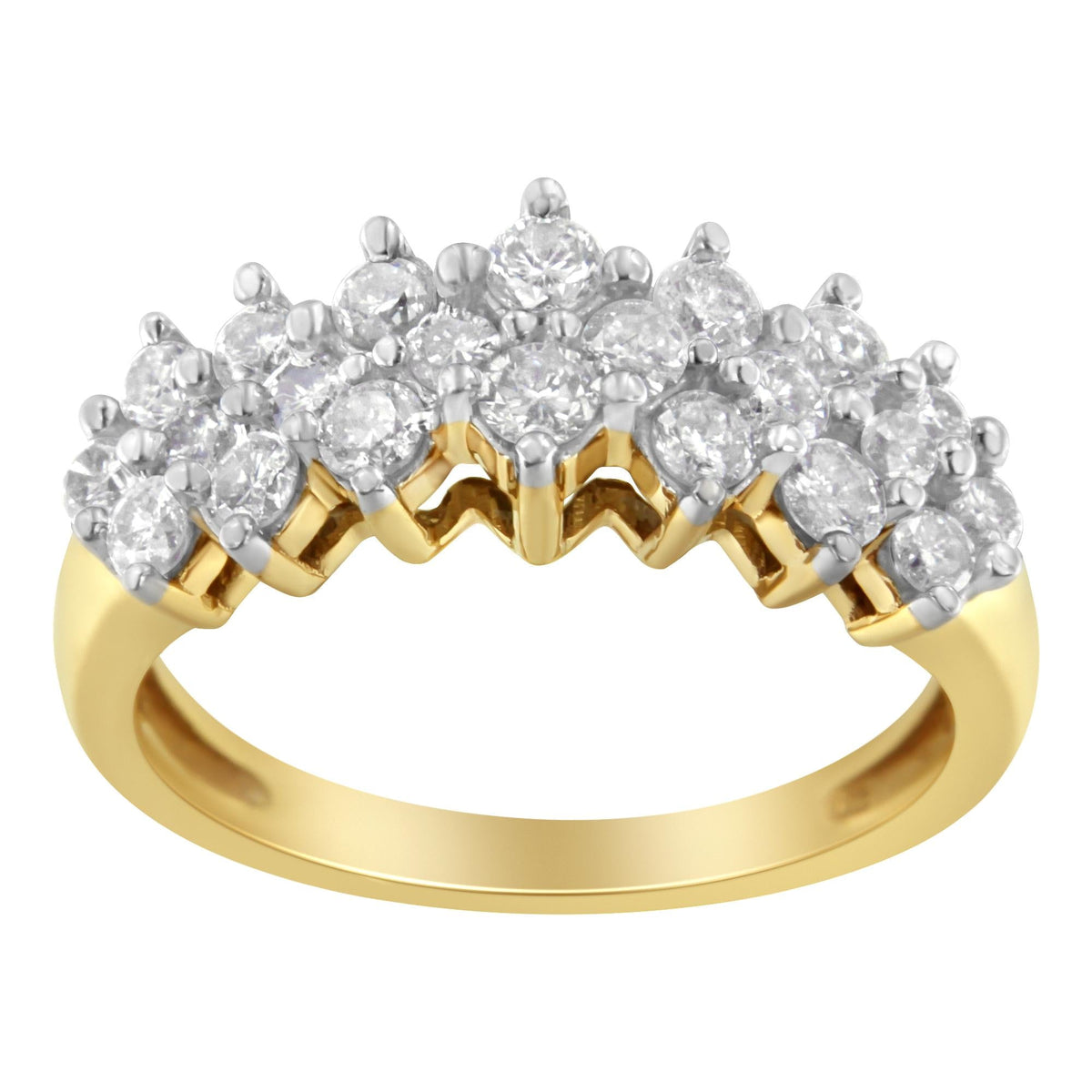 10K Yellow Gold Round Diamond Ring (1 cttw, J-K Color, I1-I2 Clarity) - JackiEaslick