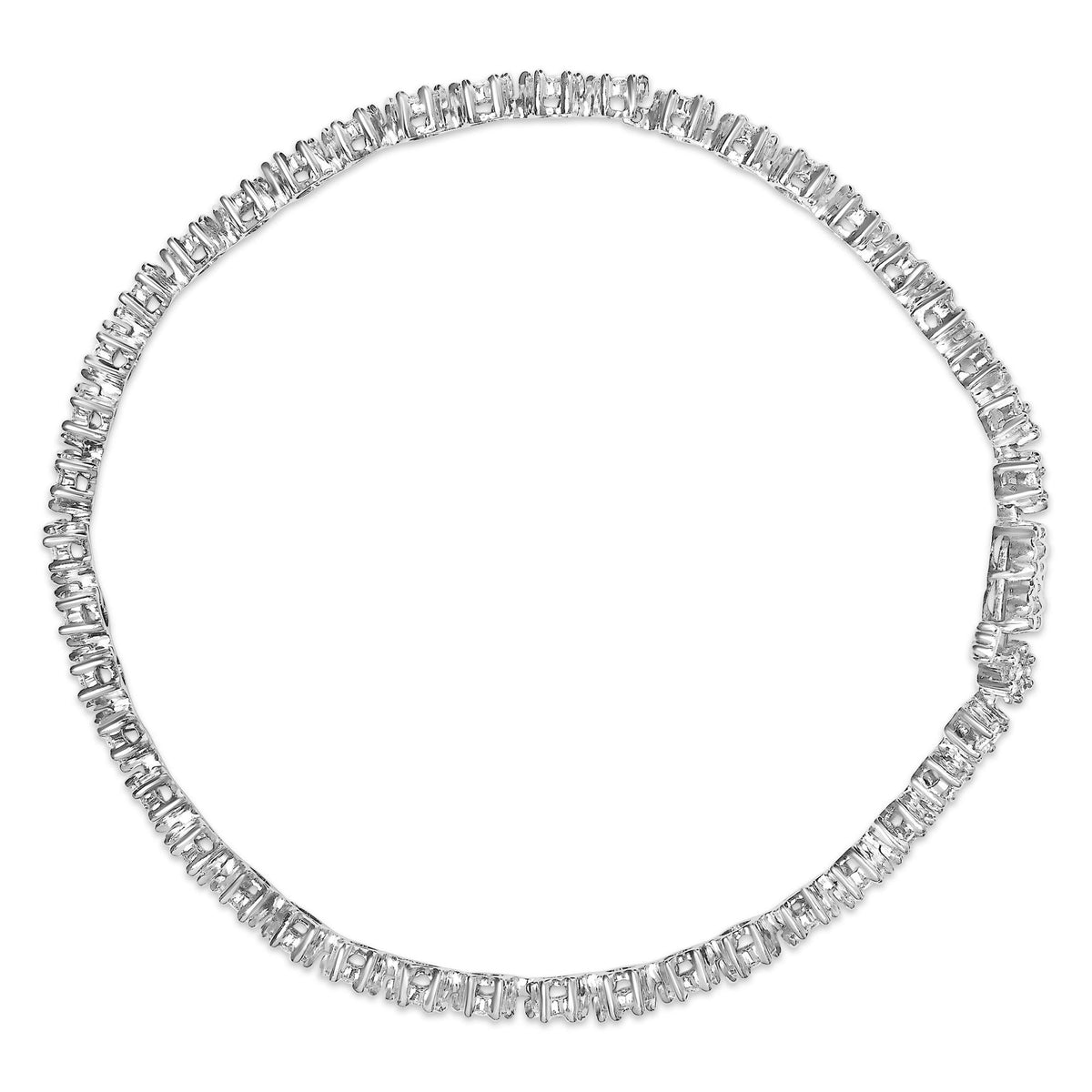 14K White Gold Round-Cut 2.00 cttw Diamond Link Bracelet (H-I Color, I1-I2 Clarity)