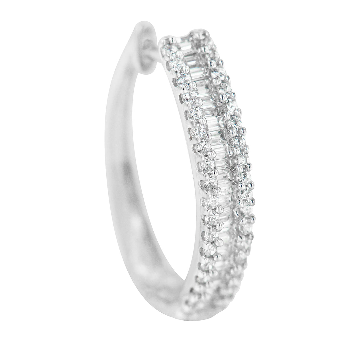 10K White Gold Diamond Hoop Earrings (3/4 cttw, I-J Color, I2-I3 Clarity) - JackiEaslick