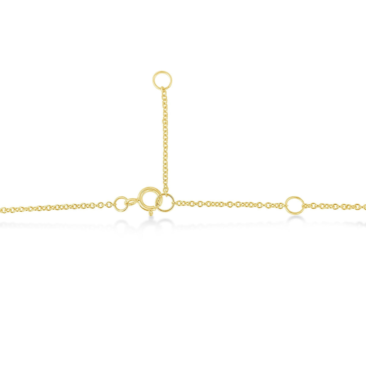 10K Yellow Gold 3/10 Carat Round Brilliant-Cut Diamond Modern Bezel-Set Solitaire 16"-18" Pendant Necklace (H-I Color, SI2-I1 Clarity) - JackiEaslick