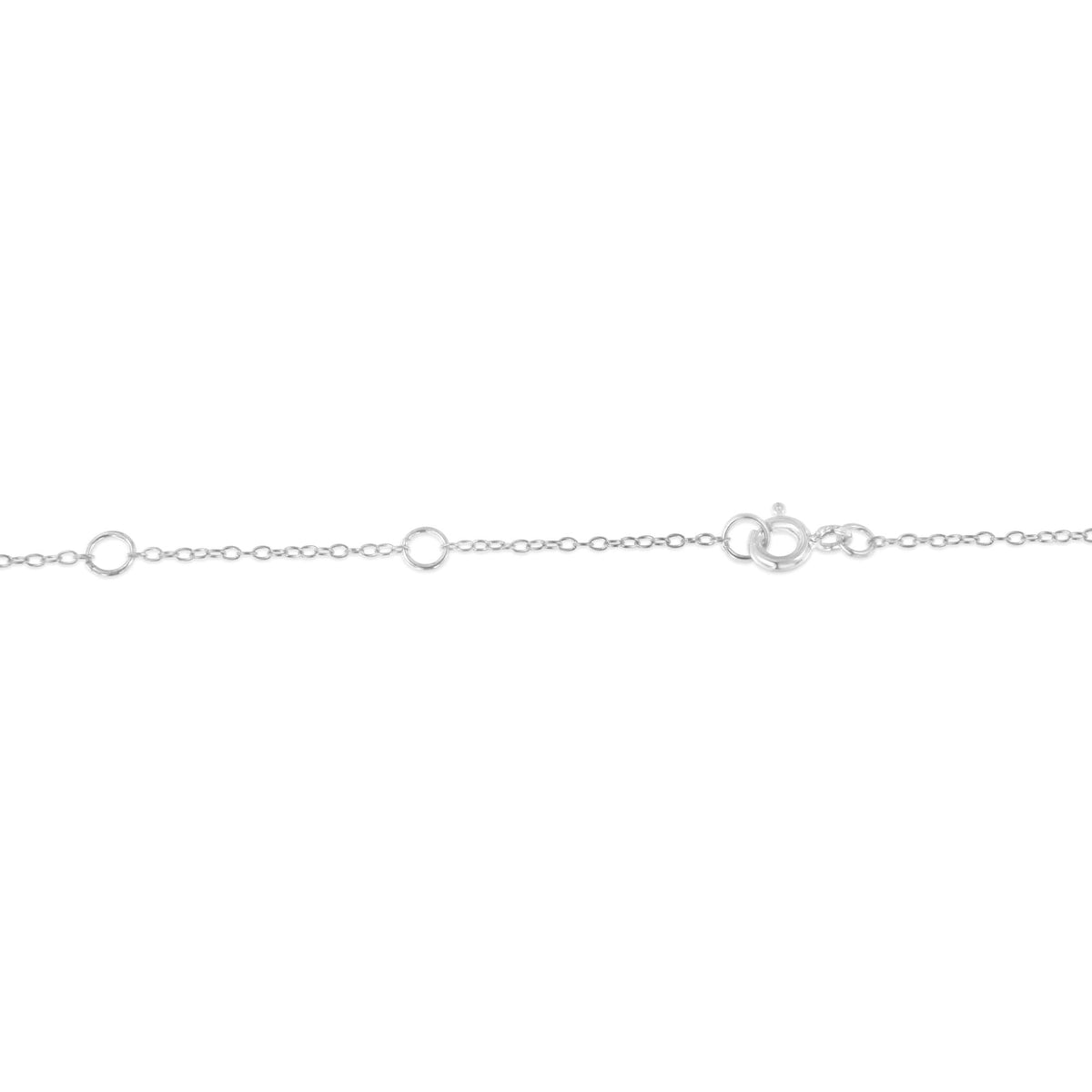 Sterling Silver Treated Blue Color Diamond Station Necklace (1/2 cttw, Blue Color, I2-I3 Clarity) - JackiEaslick