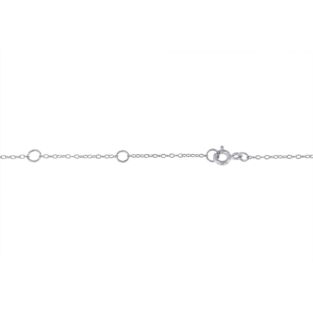 Sterling Silver Treated Diamond By Yard Necklace (3/4 cttw, Blue Color, I2-I3 Clarity) - JackiEaslick
