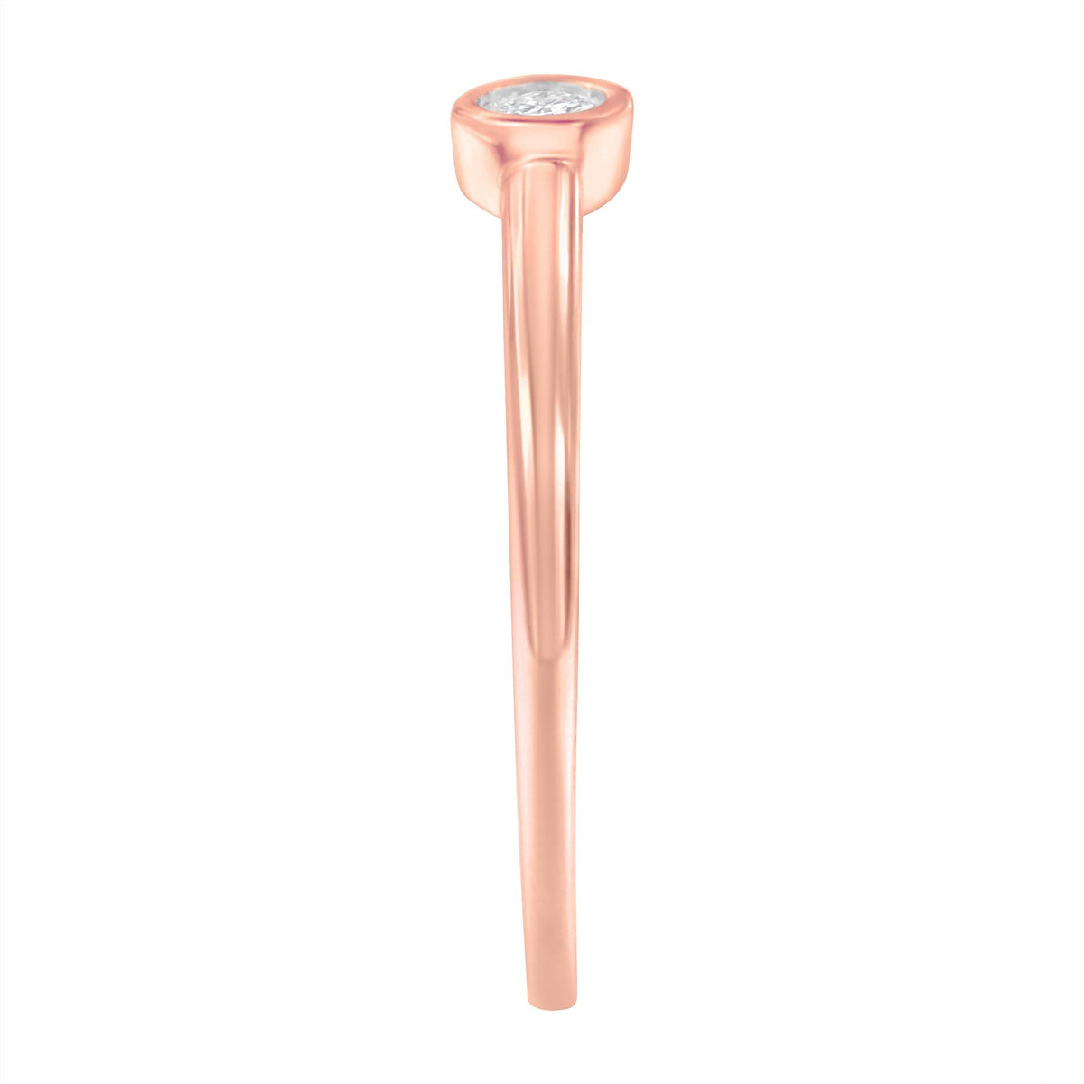 14K Rose Gold Plated .925 Sterling Silver Miracle Set Diamond Ring (1/20 Cttw, J-K Color, I1-I2 Clarity) - JackiEaslick