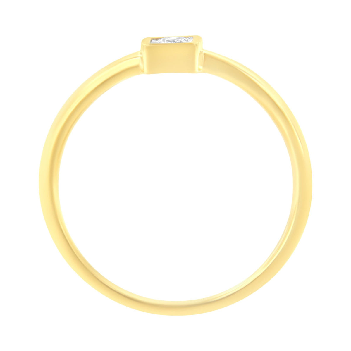 14K Yellow Gold Plated .925 Sterling Silver 1/20 cttw Miracle Set Diamond Promise Ring (J-K Color, I1-I2 Clarity) - JackiEaslick