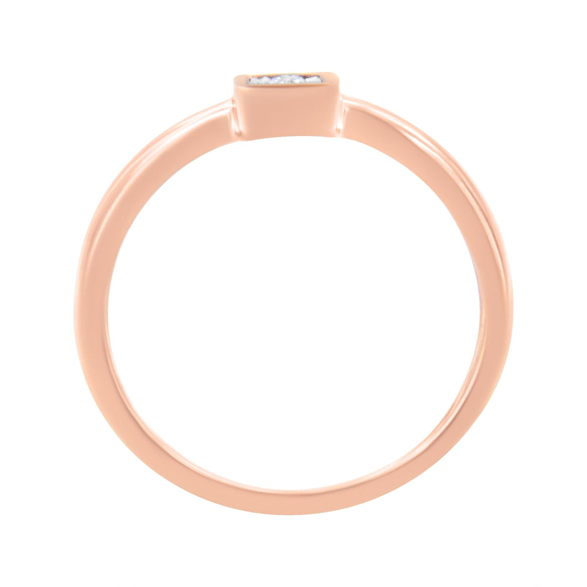 14K Rose Gold Plated .925 Sterling Silver 1/20 cttw Miracle Set Diamond Promise Ring (J-K Color, I1-I2 Clarity) - JackiEaslick