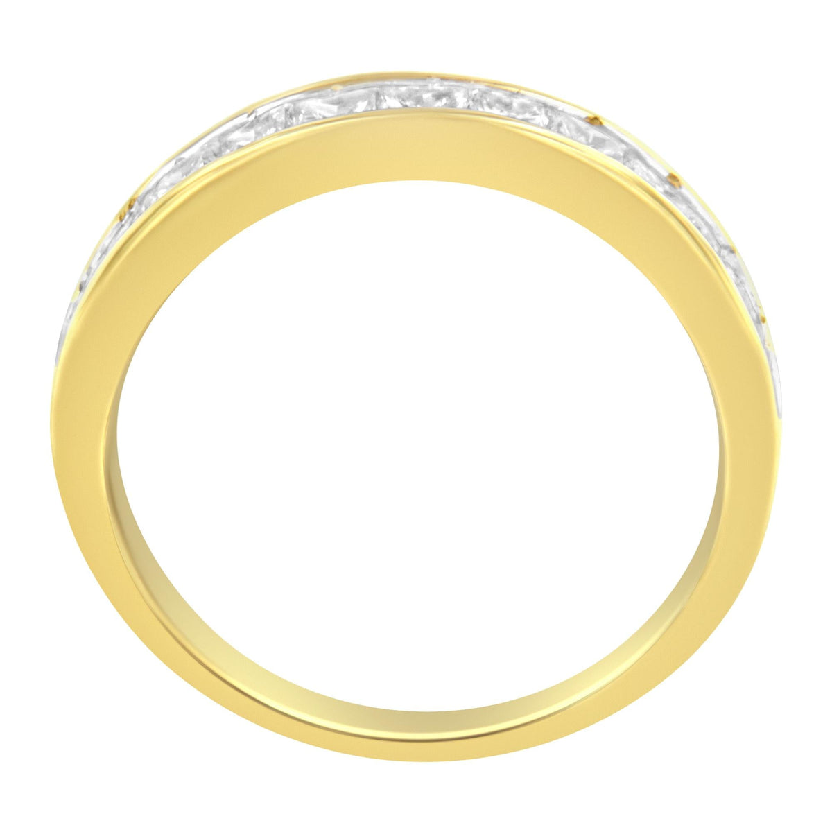 Women's 18K White Gold Princess Cut Diamond Band Ring (1 cttw, G-H Color, SI1-SI2 Clarity) - JackiEaslick