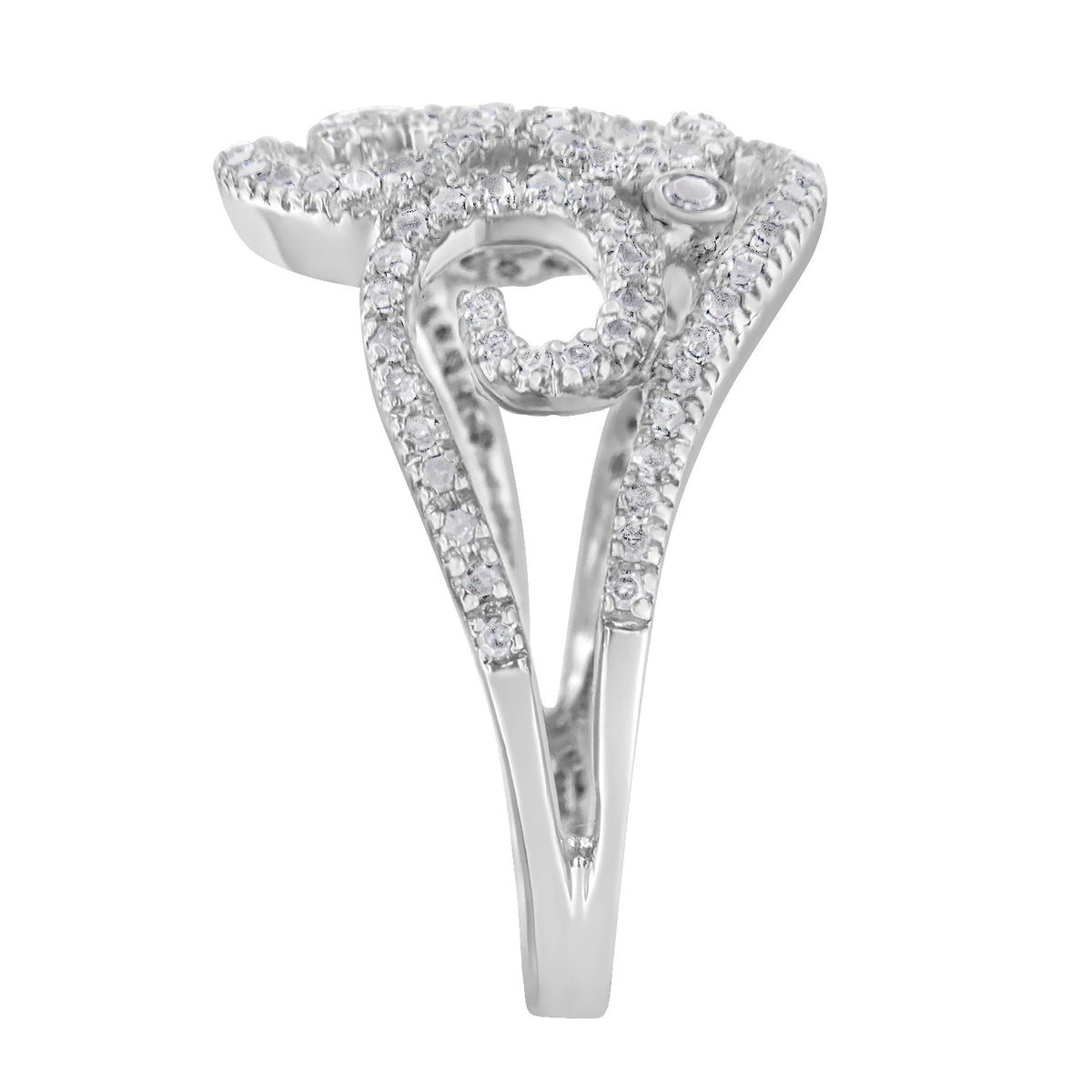 14K White Gold Round Cut Diamond Cluster Ring (1/2 cttw, SI1-SI2 Clarity, H-I Color) - JackiEaslick