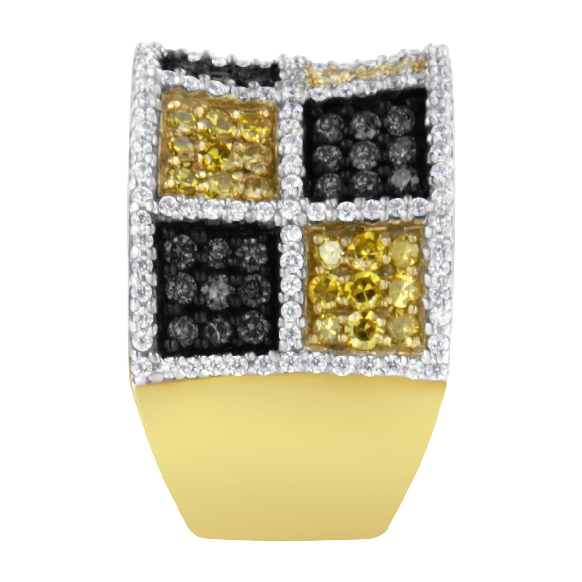 14KT Yellow Gold Champagne, Yellow and Round Diamond Band Ring (1 1/2 cttw, H-I Color, I1-I2 Clarity) - JackiEaslick