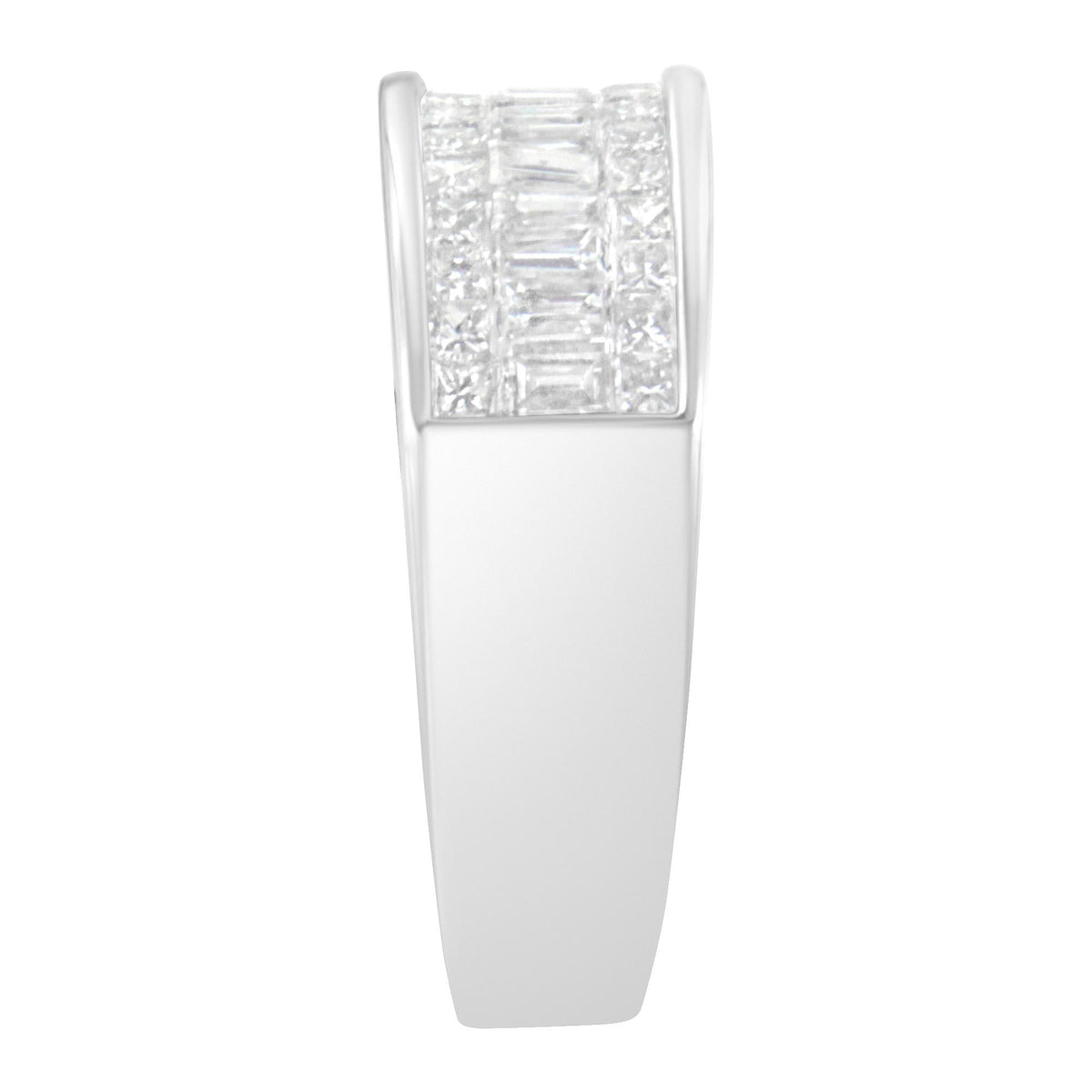 14K White Gold Princess and Baguette-cut Diamond Ring (1.0 Cttw, H-I Color, VS2-SI1 Clarity) - JackiEaslick