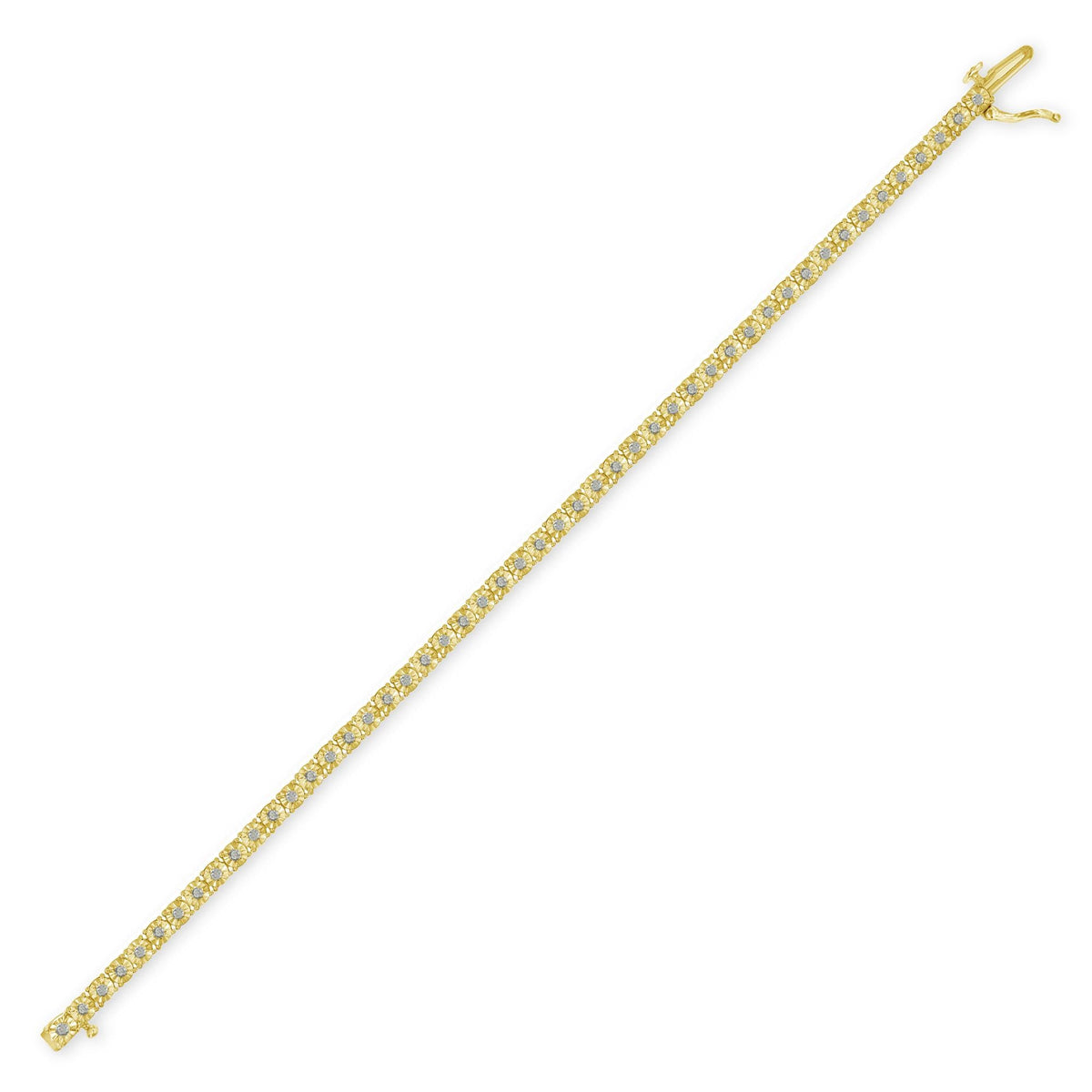 .925 Sterling Silver 1.0 Cttw Diamond Miracle Tennis Bracelet (I-J Color, I3 Clarity)