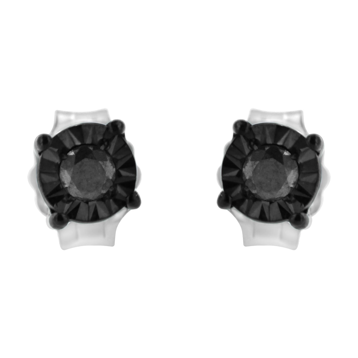 .925 Sterling Silver Classic 1/10CTTW Diamond Stud Earrings (Choice of Diamonds)
