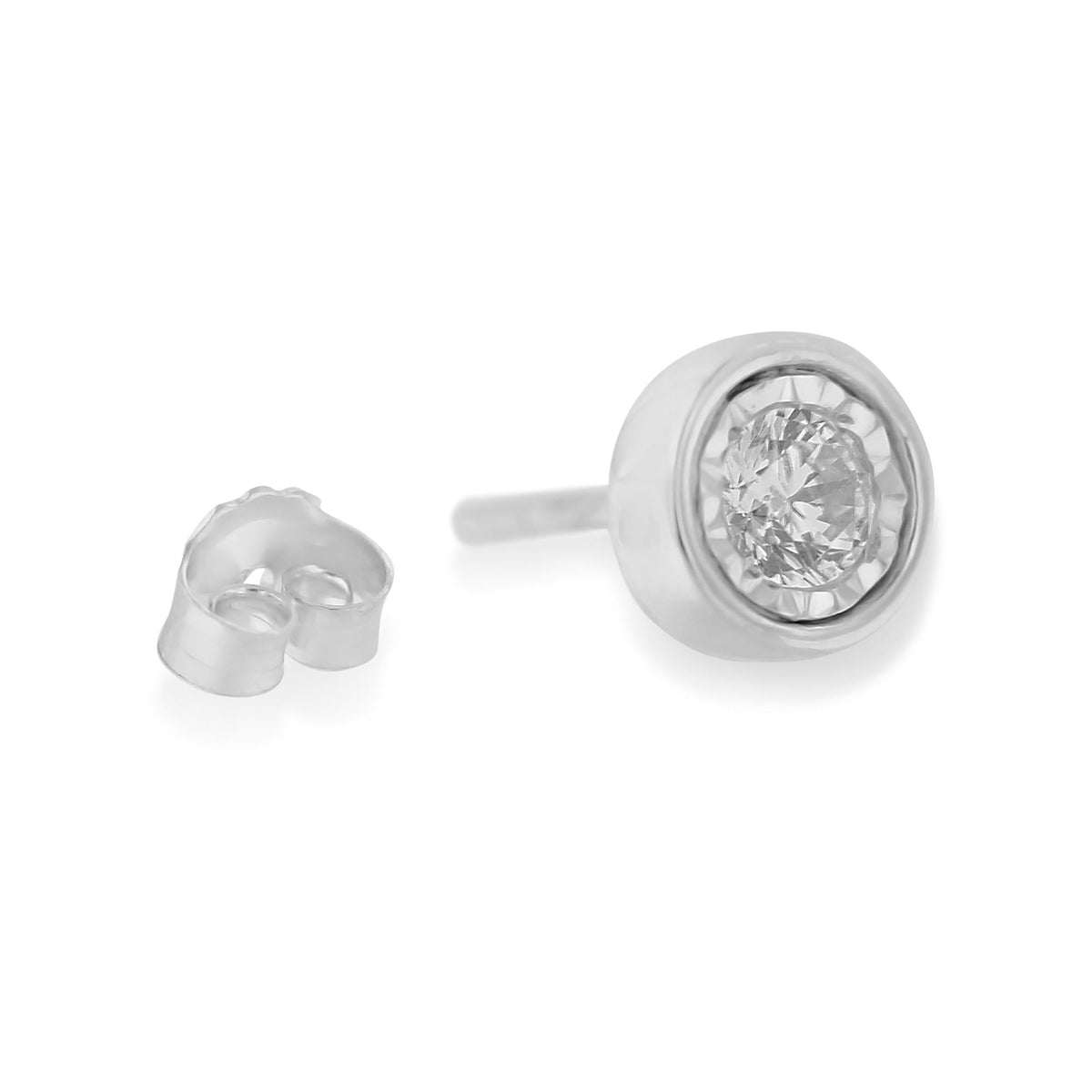 10K White Gold Diamond Floral Stud Earrings (3/8 cttw, I-J Color, I2-I3 Clarity) - JackiEaslick