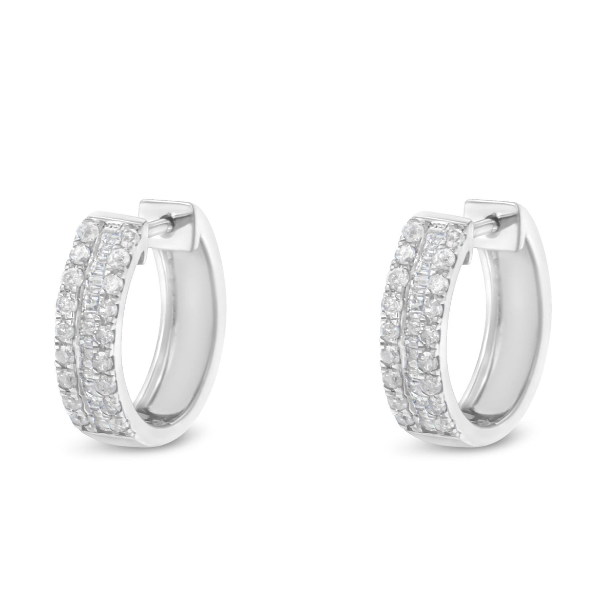 Sterling-Silver Diamond Hoop Earring (1/2 cttw, I-J Color, I2-I3 Clarity) - JackiEaslick