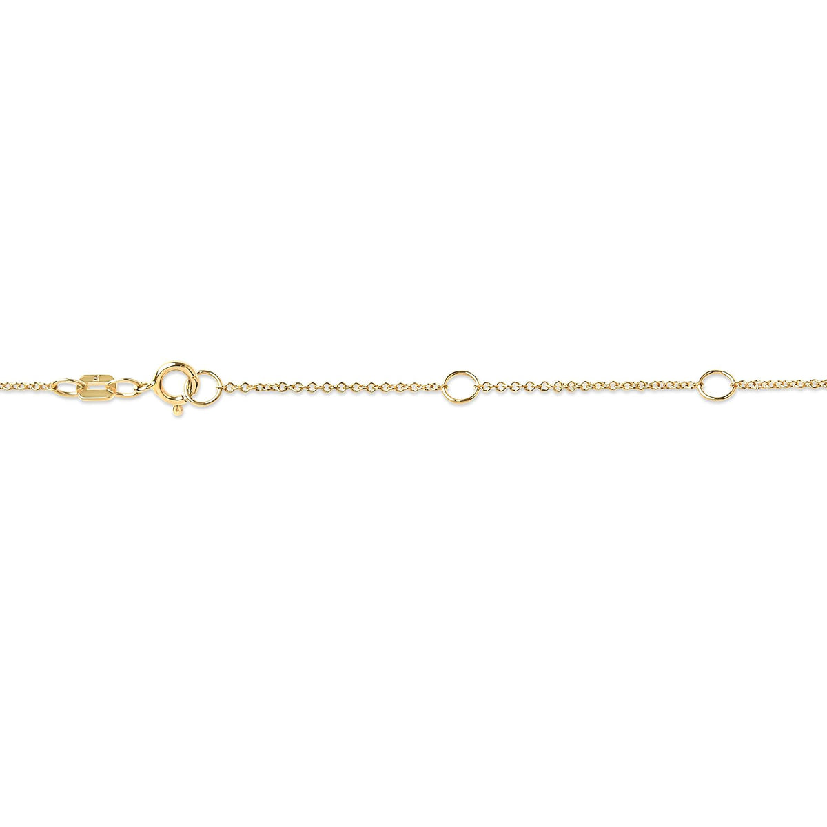 10K Yellow Gold 3/10 Carat Round Brilliant-Cut Diamond Modern Bezel-Set Solitaire 16"-18" Pendant Necklace (H-I Color, SI2-I1 Clarity) - JackiEaslick