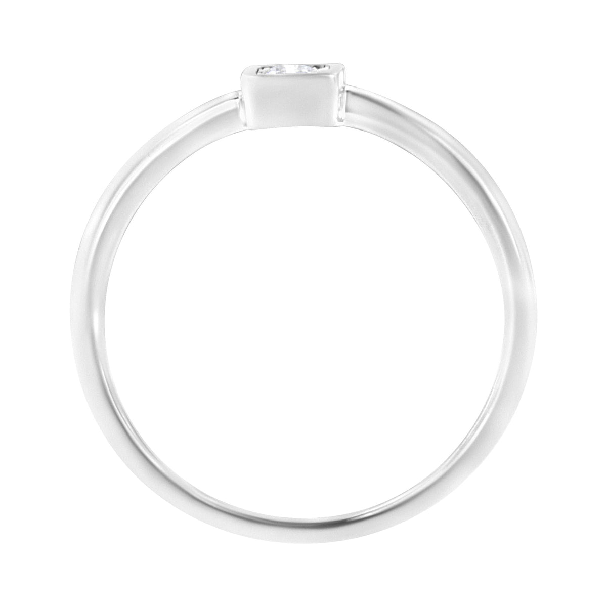 .925 Sterling Silver Miracle-Set Diamond Accent Cushion Shaped Promise Ring (J-K Color, I1-I2 Clarity) - JackiEaslick