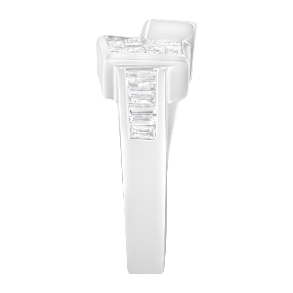 14K White Gold Princess and Baguette-cut Diamond Ring (1 1/3 Cttw, G-H Color, SI2-I1 Clarity) - JackiEaslick