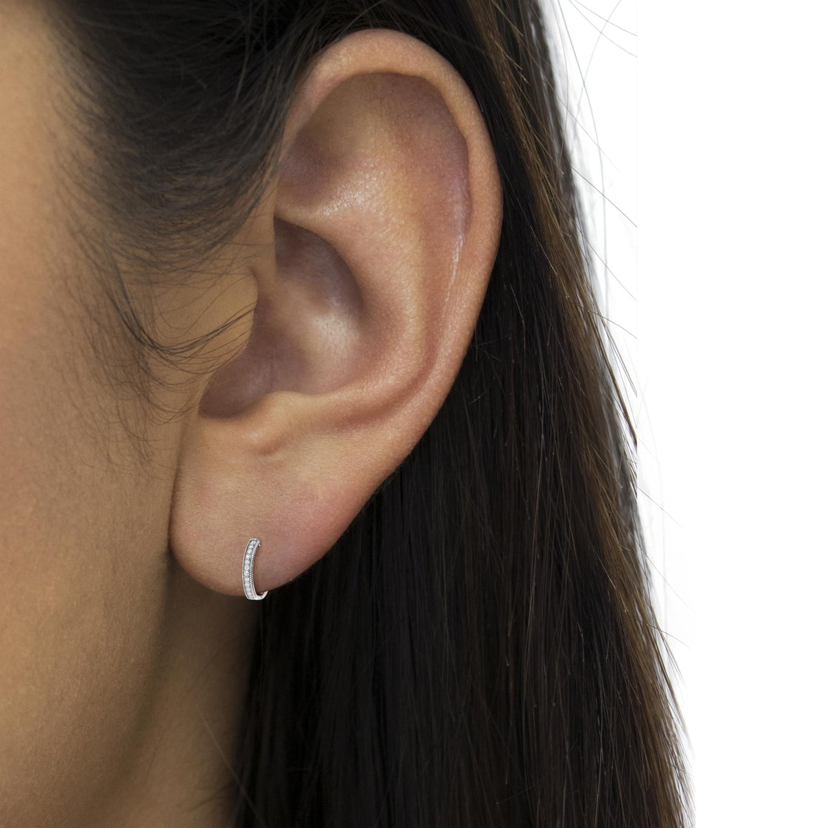 10KT White Gold Diamond Hoop Earring (1.00 cttw, H-I Color, I1-I2 Clarity) - JackiEaslick