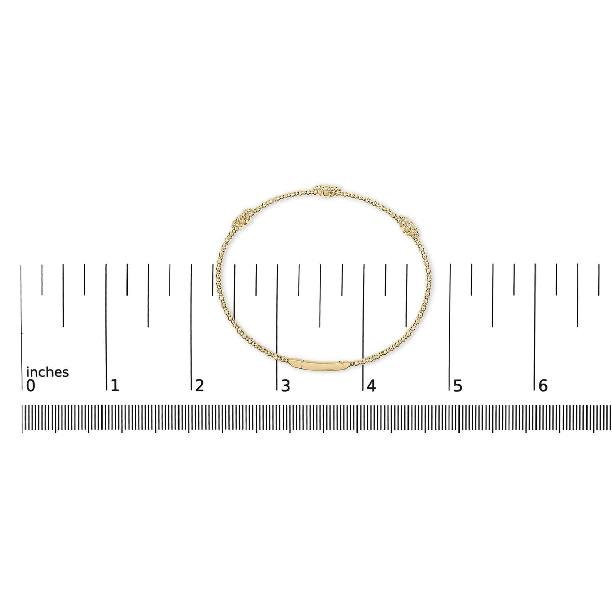 14K White Gold 1/2 Cttw Diamond Quatrefoil Clover Style Bangle Bracelet (G-H Color, SI1-SI2 Clarity) - 7.75 Inch