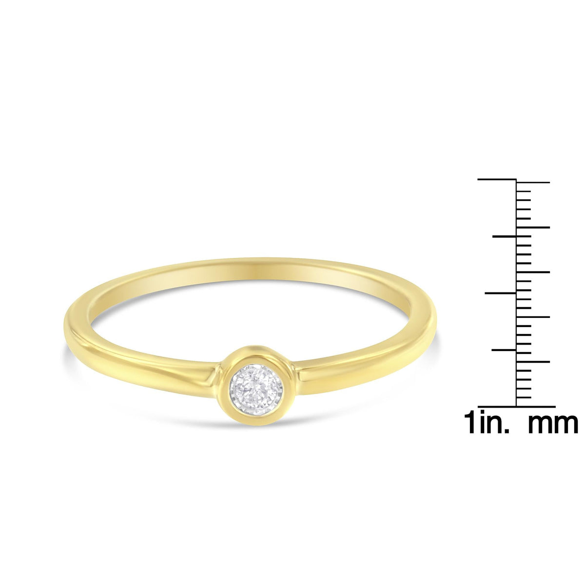 14K Yellow Gold Plated .925 Sterling Silver Miracle Set Diamond Ring (1/20 Cttw, J-K Color, I1-I2 Clarity) - JackiEaslick