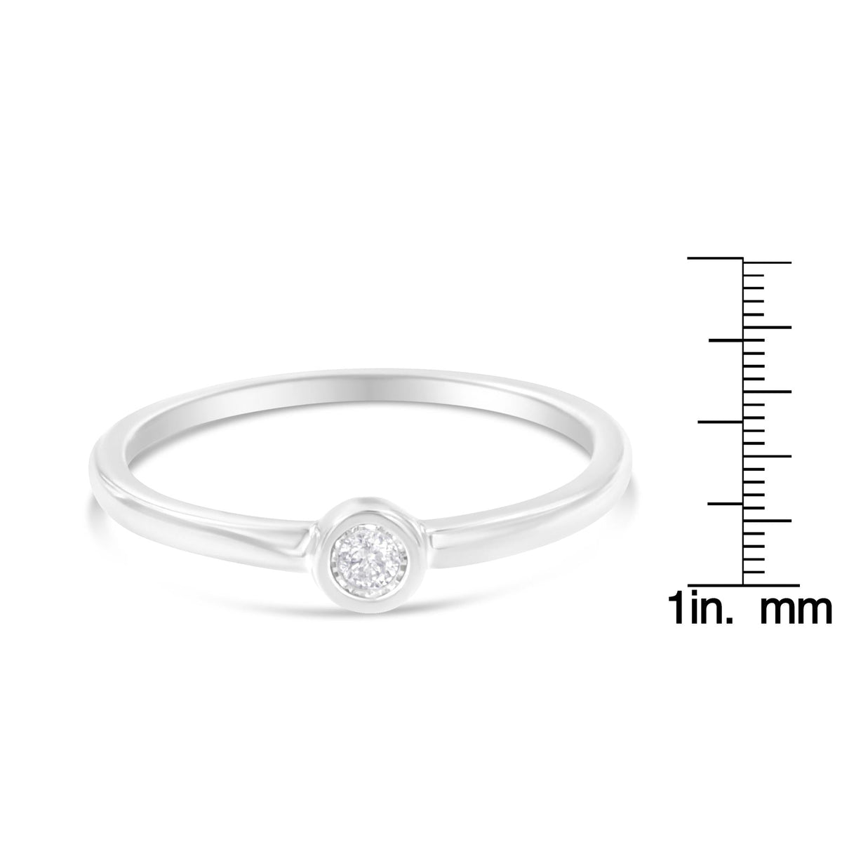 .925 Sterling Silver Miracle-Set Diamond Round Shaped Promise Ring (0.05 Cttw, J-K Color, I1-I2 Clarity) - JackiEaslick