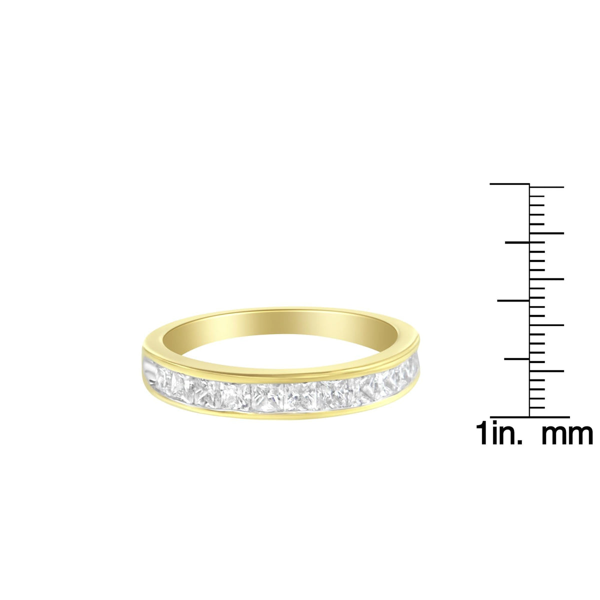 Women's 18K White Gold Princess Cut Diamond Band Ring (1 cttw, G-H Color, SI1-SI2 Clarity) - JackiEaslick
